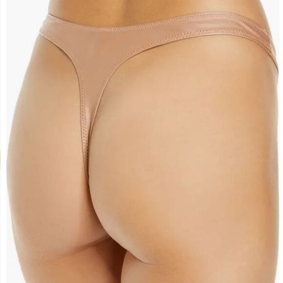 SKIMS Wet Jersey Dipped Thong | Sienna sz L - Picture 2 of 6